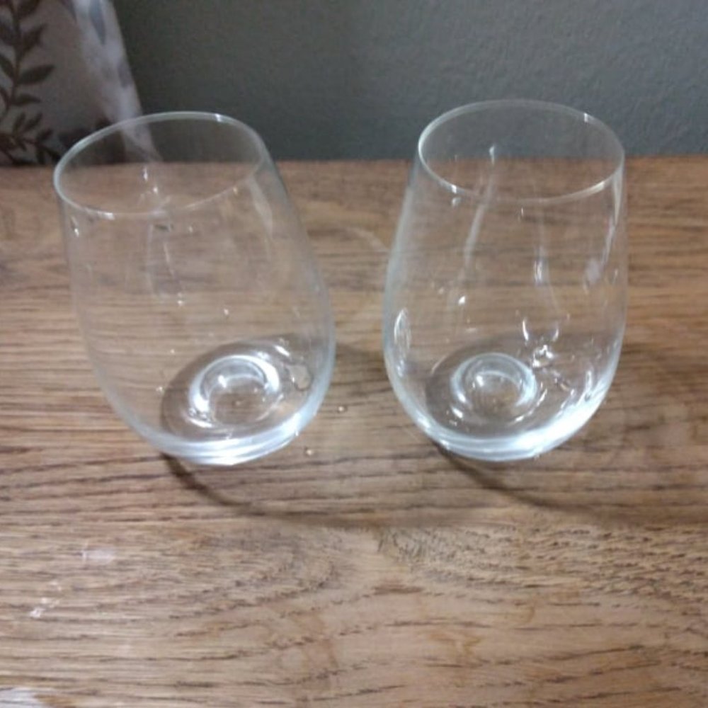 Crystal Wine Glasses. Set of Two!